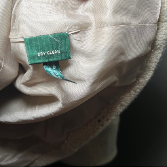 Lauren Ralph Lauren double-breasted coat with a faux-fur collar SZ L - Picture 5 of 9